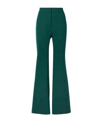 Akris High-waisted Flared Pants In Green