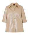 Akris Iridescent Leather Jacket In Neutral