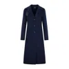 Akris Faby Cashmere Coat In Blue