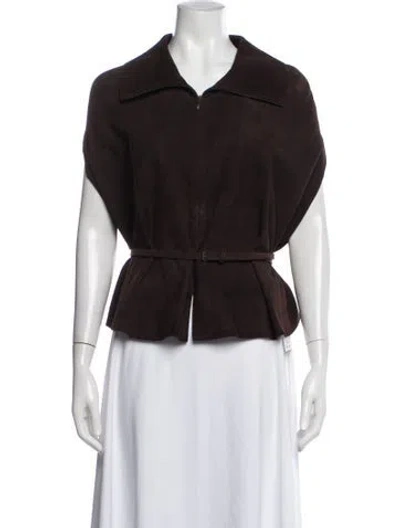 Pre-owned Akris Jacket In Brown
