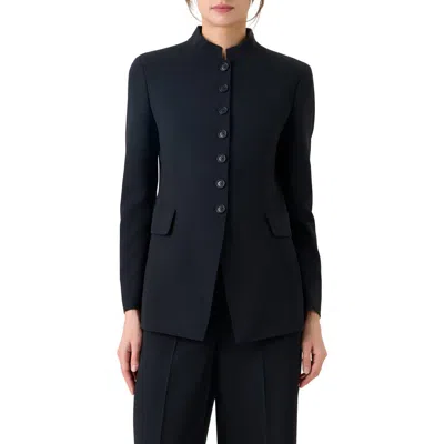 Akris Kev Wool Blend Jacket In Blue