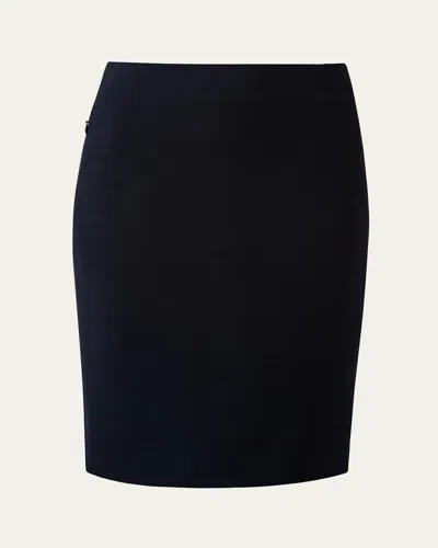 Akris Knee-length Pencil Skirt In Navy