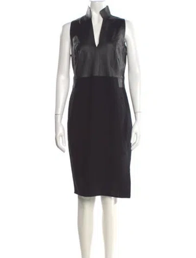 Pre-owned Akris Knee-length Dress In Black