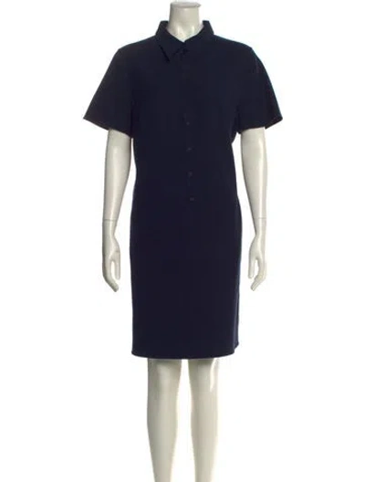 Pre-owned Akris Knee-length Dress In Blue