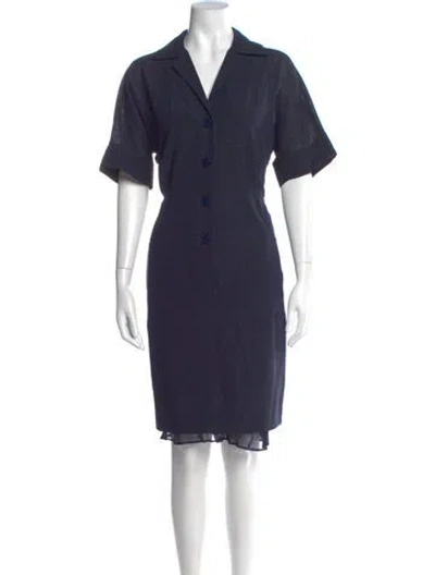 Pre-owned Akris Knee-length Dress In Blue