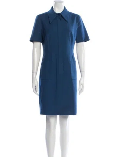 Pre-owned Akris Knee-length Dress In Blue