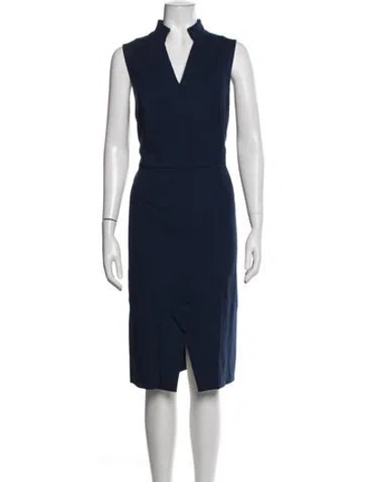 Pre-owned Akris Knee-length Dress In Blue
