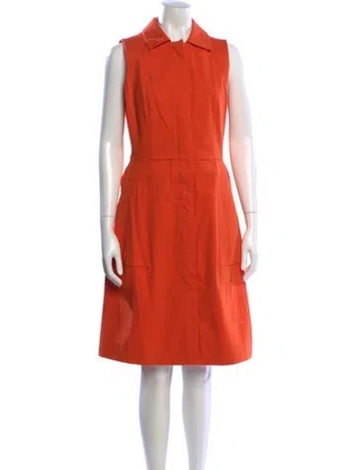 Pre-owned Akris Knee-length Dress In Orange