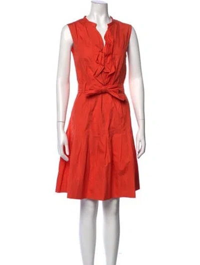 Pre-owned Akris Knee-length Dress In Orange