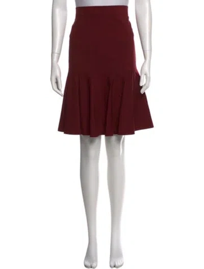 Pre-owned Akris Knee-length Skirt W/ Tags In Burgundy