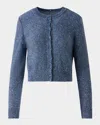 Akris Knit Sequin Button-front Cardigan In Blue
