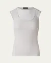 Akris Knit Overlayer Top In Greige