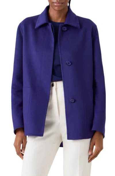 Akris Laars Cashmere Double Face Jacket In Blue