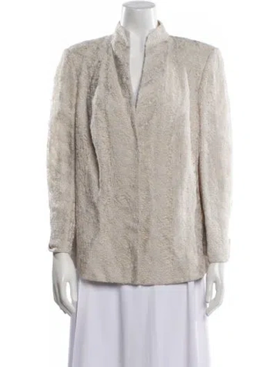 Pre-owned Akris Lace Blazer In Gray