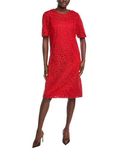 Akris Lace Midi Dress In Red