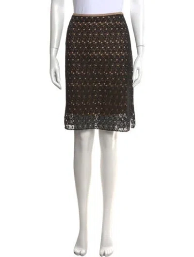 Pre-owned Akris Lace Pattern Knee-length Skirt