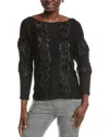 Akris Lace Trim Silk-blend Top In Black