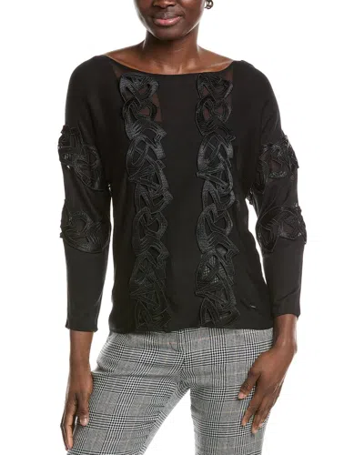 AKRIS AKRIS LACE TRIM SILK-BLEND TOP
