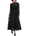 Akris Lace Wool-blend Midi Dress In Black