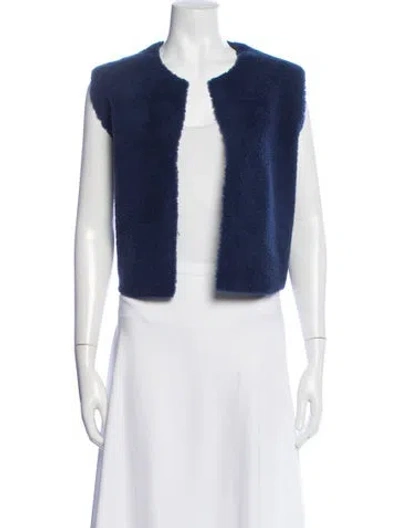 Pre-owned Akris Lamb Fur Vest In Black