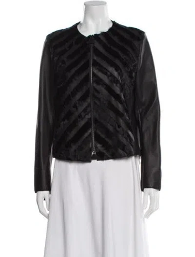 Pre-owned Akris Lamb Leather Evening Jacket In Multi