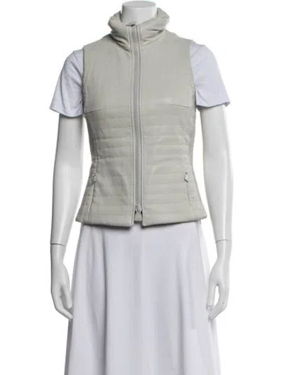 Pre-owned Akris Lamb Leather Vest In Neutrals