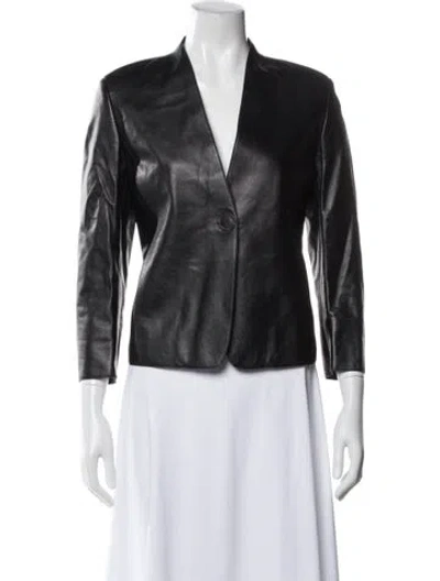 Pre-owned Akris Lambskin Blazer In Gray