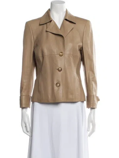 Pre-owned Akris Lambskin Blazer In Neutral