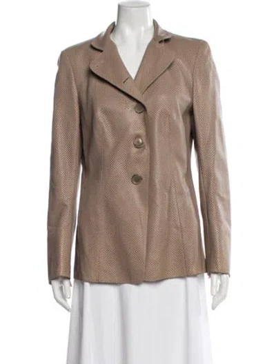 Pre-owned Akris Lambskin Blazer In Neutral
