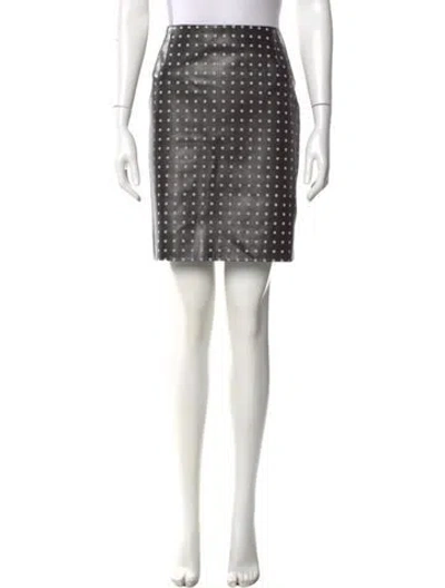 Pre-owned Akris Lambskin Mini Skirt W/ Tags In Black