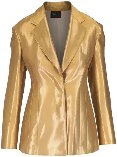 Akris Lamé Blazer In Gold