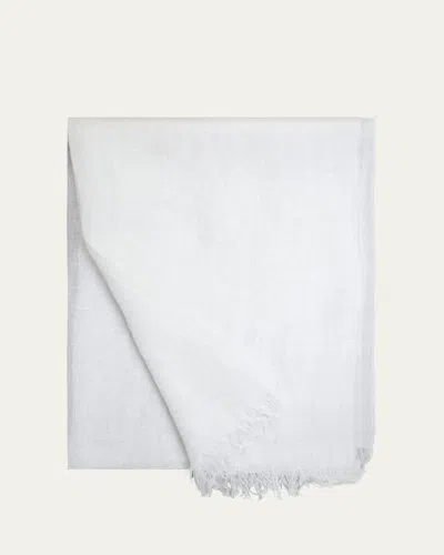 Akris Laminated Linen Scarf, 79x28" In Pure White