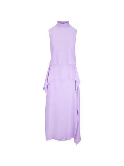 Akris Layered Midi Dress In Purple