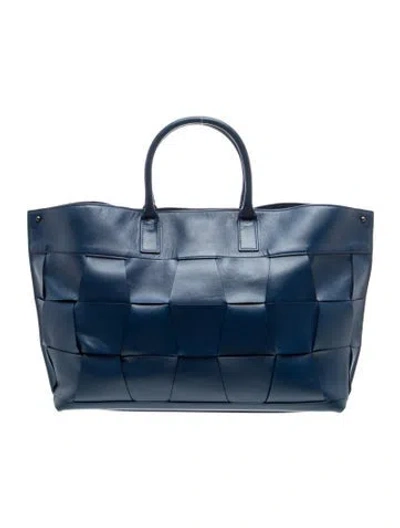 Pre-owned Akris Leather Ai Medium In Blue
