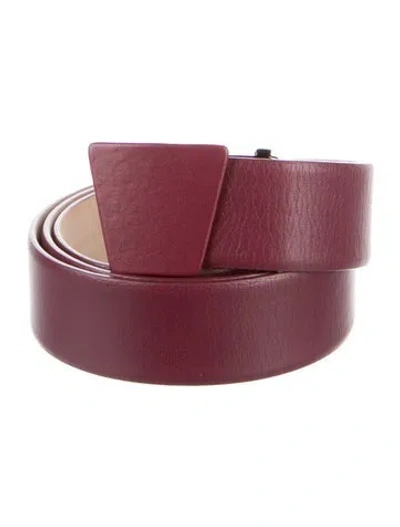 Pre-owned Akris Leather Belt In Burgundy