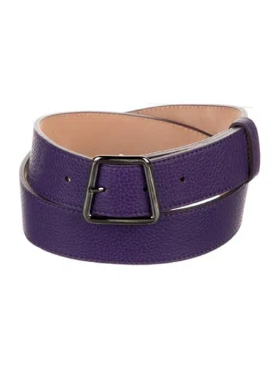 Pre-owned Akris Leather Belt In Purple