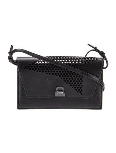 Pre-owned Akris Leather Crossbody Bag In Black