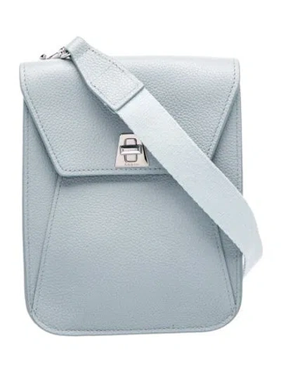 Pre-owned Akris Leather Crossbody Bag In Blue