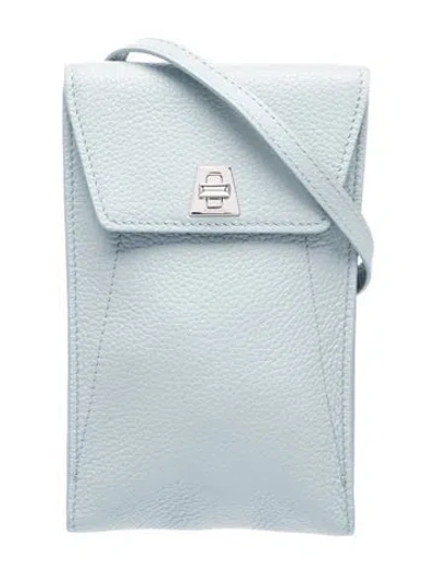Pre-owned Akris Leather Crossbody Bag In Blue
