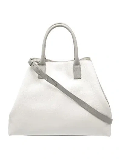 Pre-owned Akris Leather Crossbody Bag In Gray