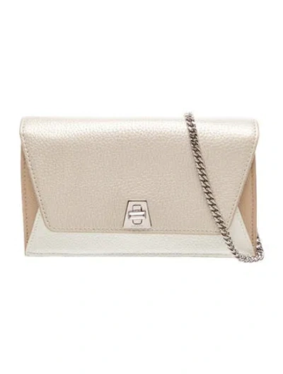Pre-owned Akris Leather Crossbody Bag In Neutrals