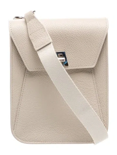 Pre-owned Akris Leather Crossbody Bag In Neutrals