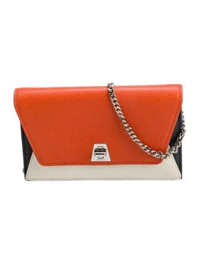 Pre-owned Akris Leather Crossbody Bag In Orange