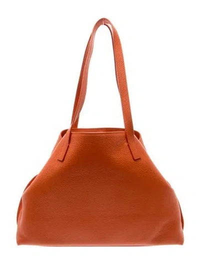 Pre-owned Akris Leather Evening Bag In Brown