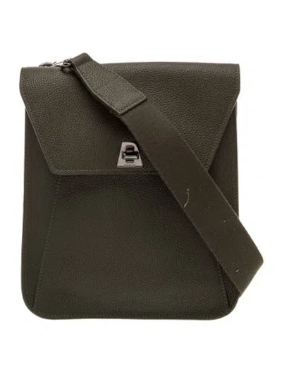 Pre-owned Akris Leather Messenger Bag In Green