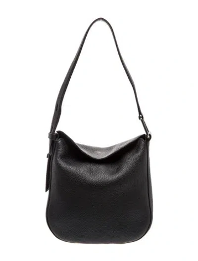 Pre-owned Akris Leather Shoulder Bag In Black