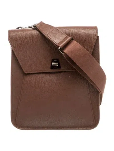 Pre-owned Akris Leather Shoulder Bag In Brown