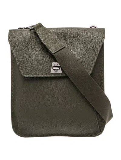 Pre-owned Akris Leather Shoulder Bag In Green