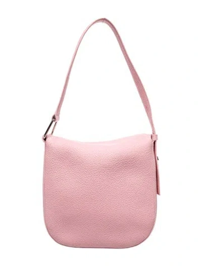 Pre-owned Akris Leather Shoulder Bag In Pink