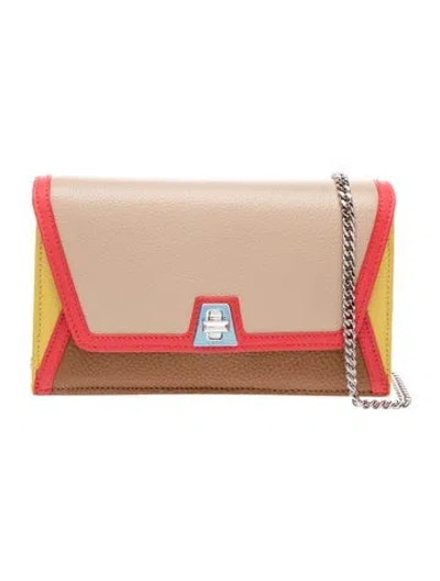 Pre-owned Akris Leather Shoulder Bag In Red
